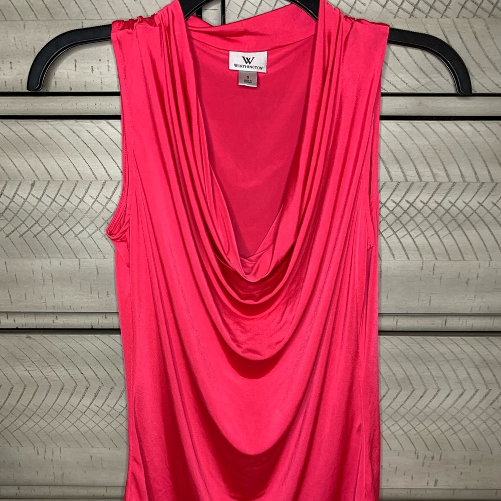 WORTHINGTON 💋 HOT PINK SILKY TOP
